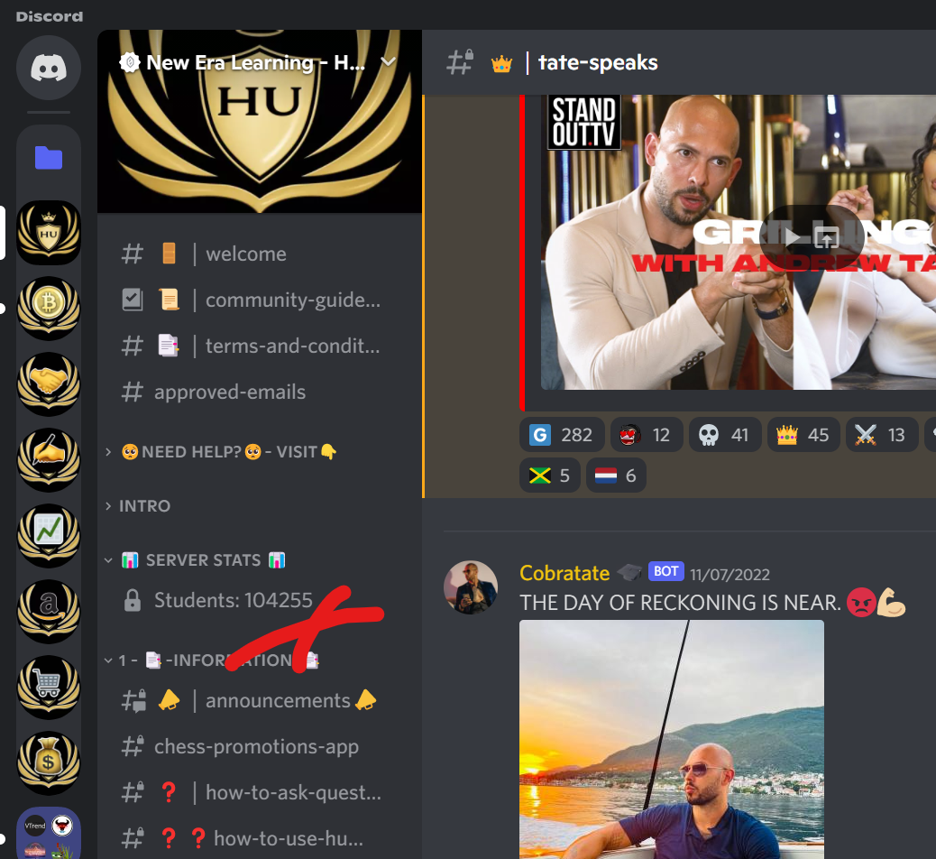 Hustlers university 2.0 discord